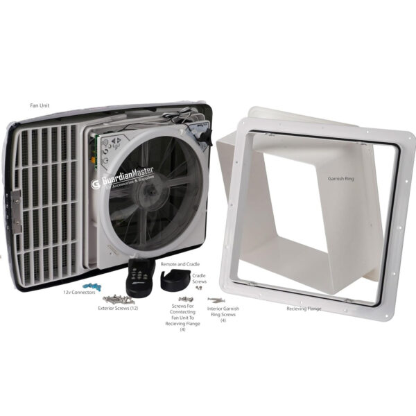 GuardianMaster Deluxe Vent, Fan and Vent Cover All in One with Thermostat, Built-in Rain Cover - Image 3