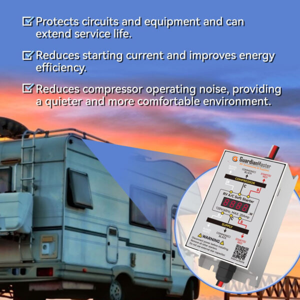 Electric Current Control Devices for RV Air Conditioner, RV A/C Starter Unit with Power Display, GuardianMaster Soft Starter - Image 6